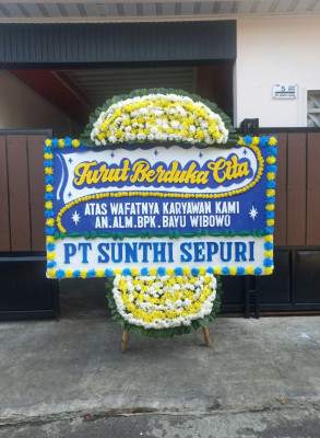 Papan Bunga Duka di Tanjungkarang Pusat