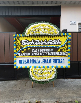 Papan Bunga Duka di Tanjungkarang Pusat